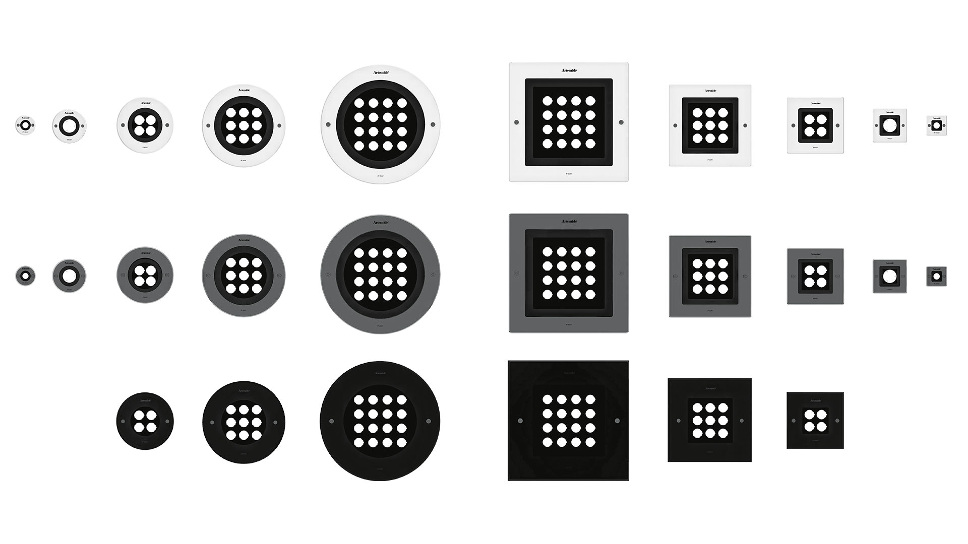 Ego Drive Over Square Inground Lamp by Artemide Lamps
