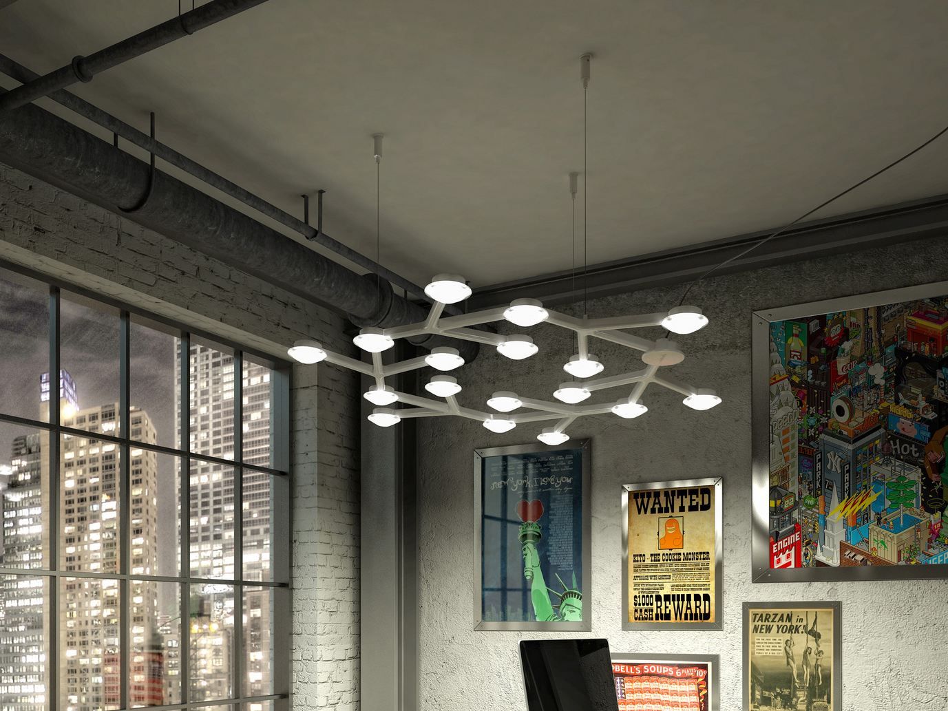 Led Net Circle Pendant Lamp by Artemide Lamps