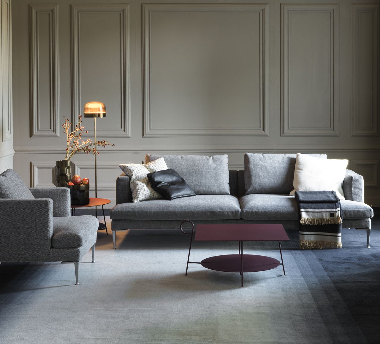 Lirico corrner element with left ottoman by Driade Sofas