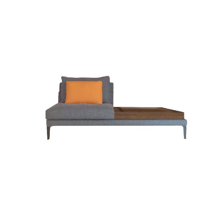 MEGARA Central element with right or left small table by Driade Tables