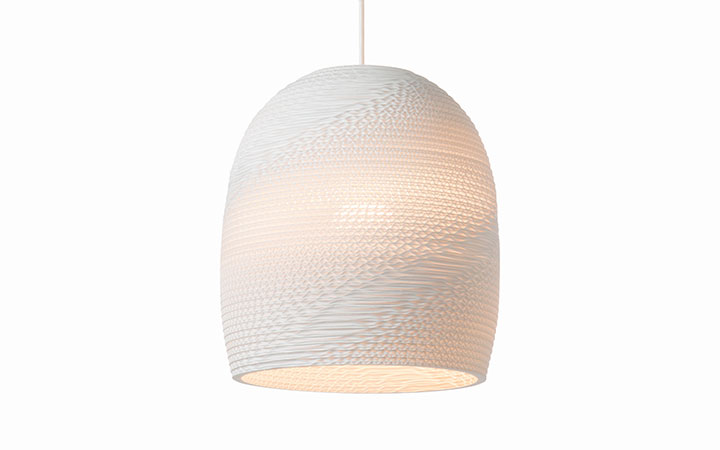 Scraplights Bell White Pendant Light by Graypants Pendant Lamps