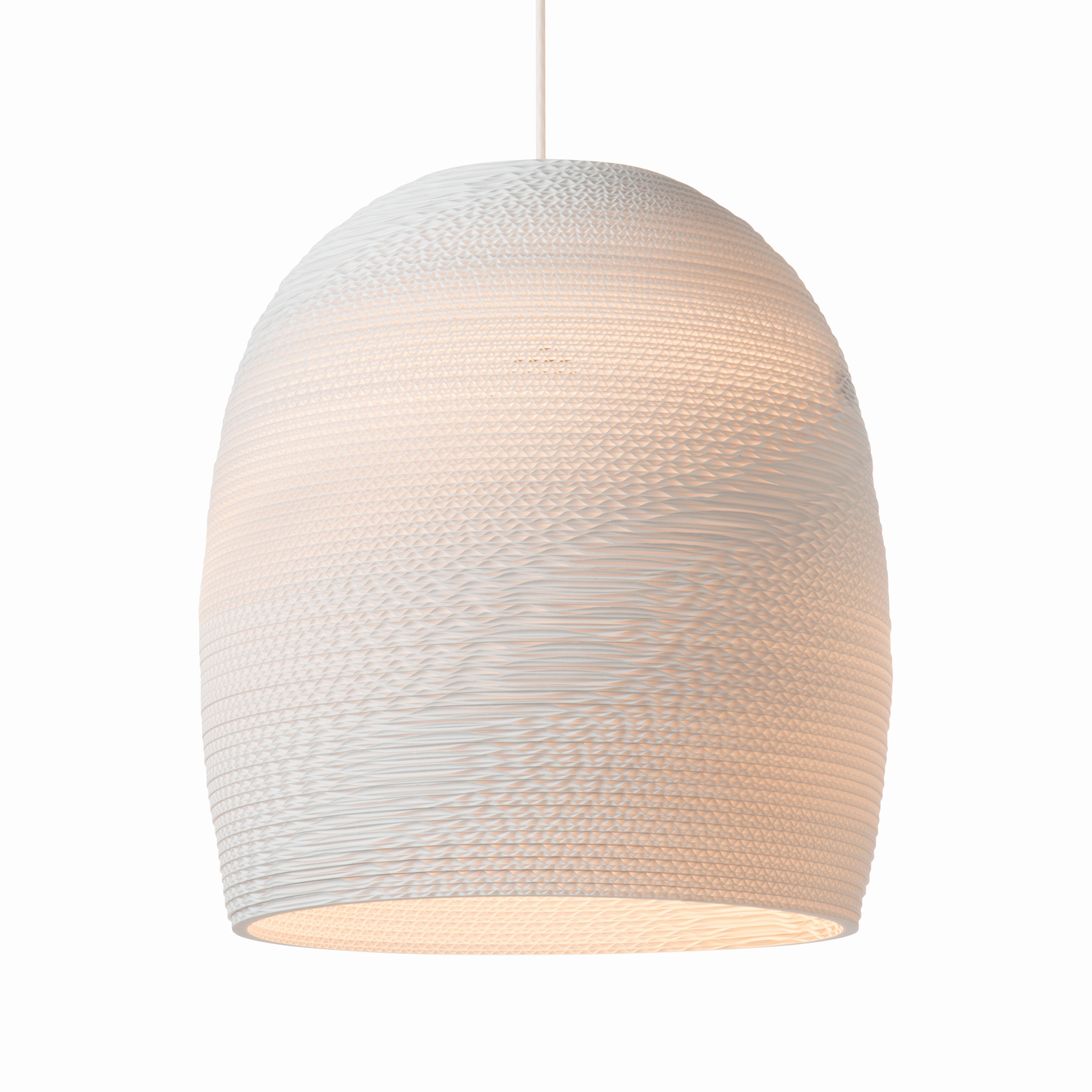Scraplights Bell White Pendant Light by Graypants Pendant Lamps