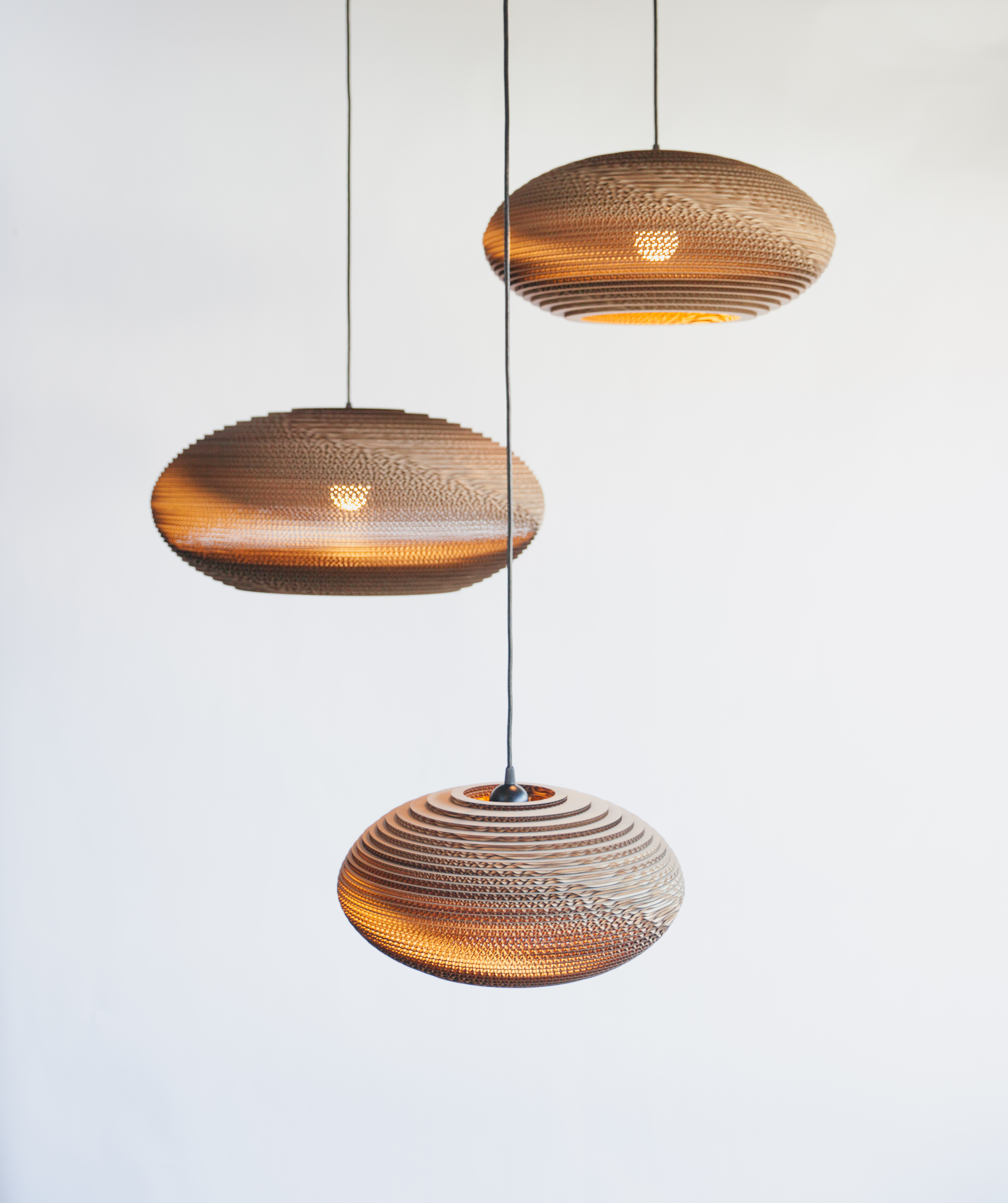 Scraplights Disc Natural Pendant Light by Graypants Pendant Lamps