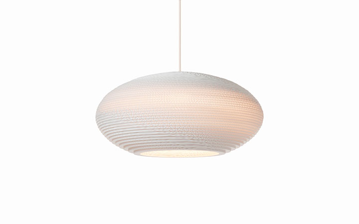Scraplights Disc White Pendant Light by Graypants Pendant Lamps