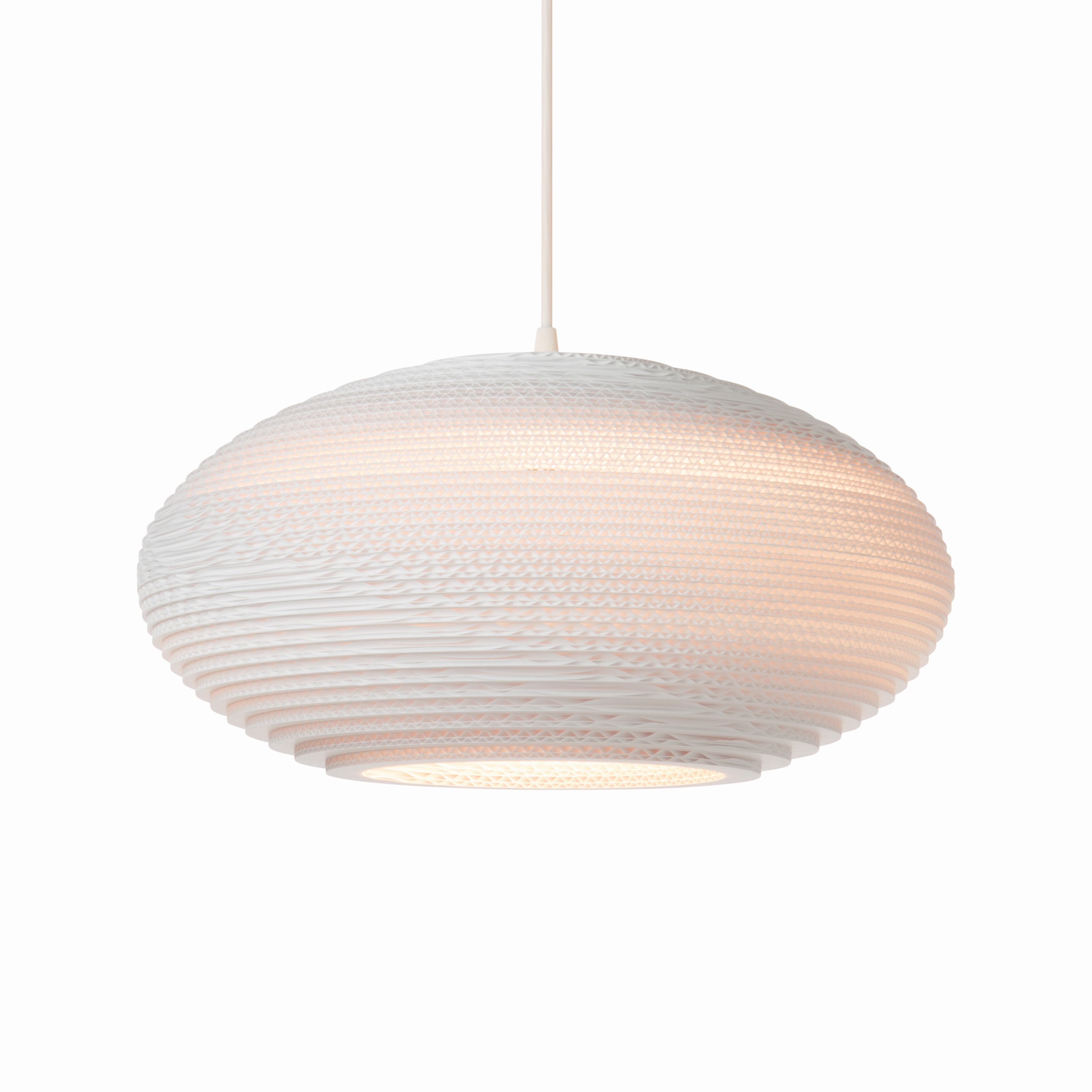 Scraplights Disc White Pendant Light by Graypants Pendant Lamps