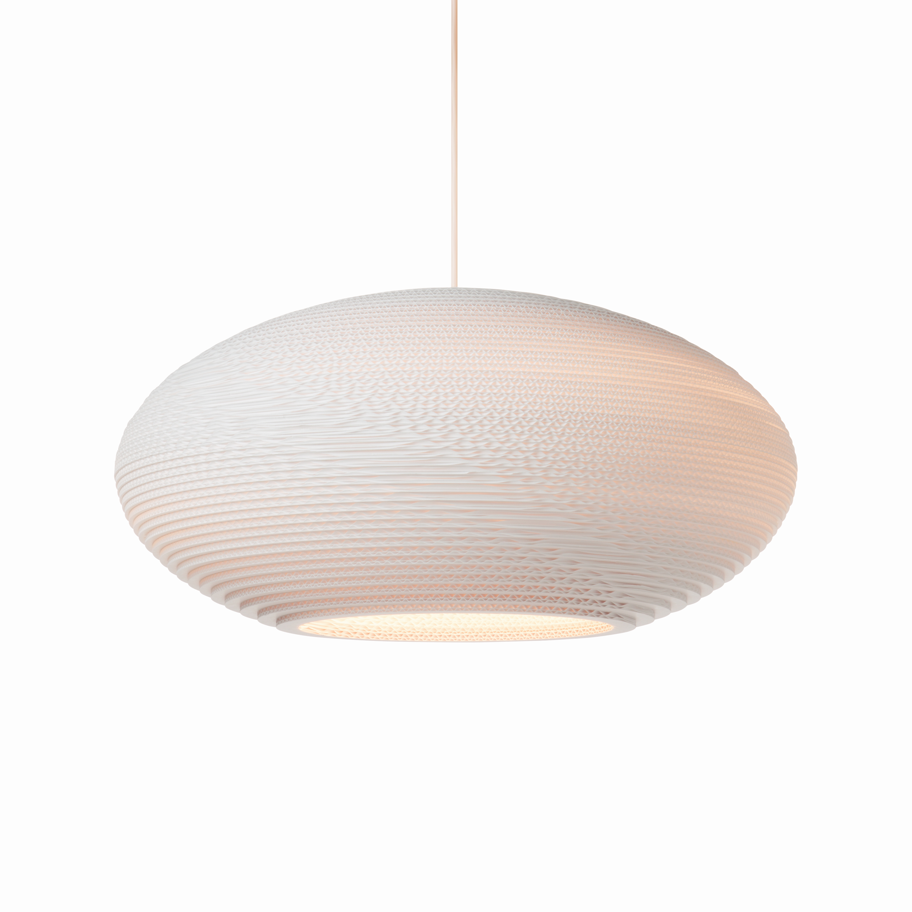 Scraplights Disc White Pendant Light by Graypants Pendant Lamps