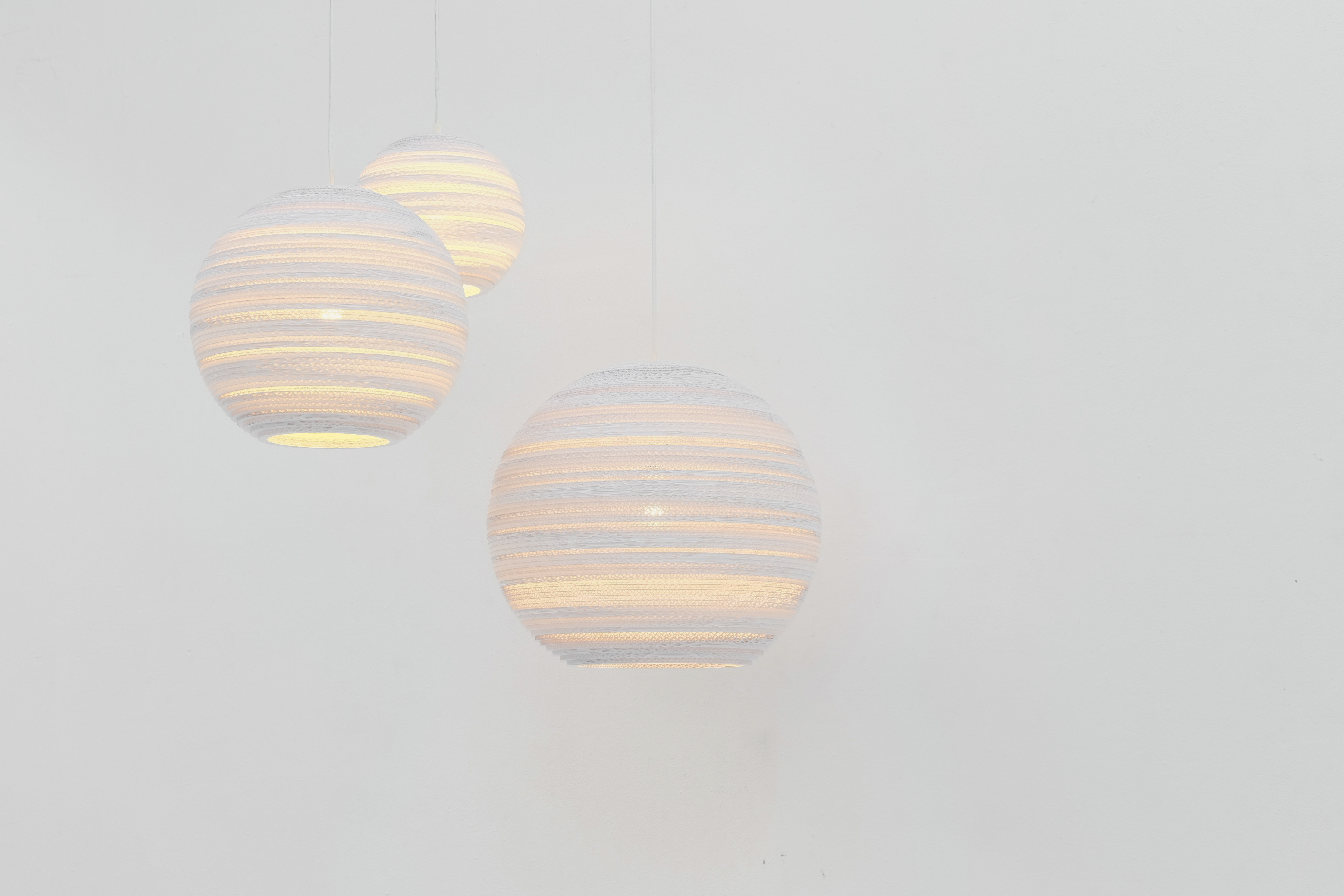 Scraplights Moon White Pendant Light by Graypants Pendant Lamps