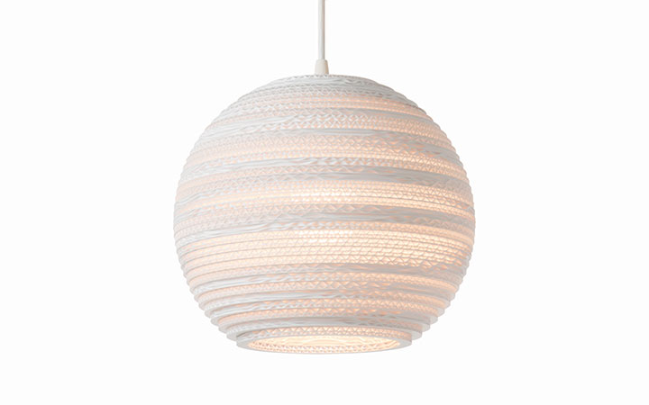 Scraplights Moon White Pendant Light by Graypants Pendant Lamps