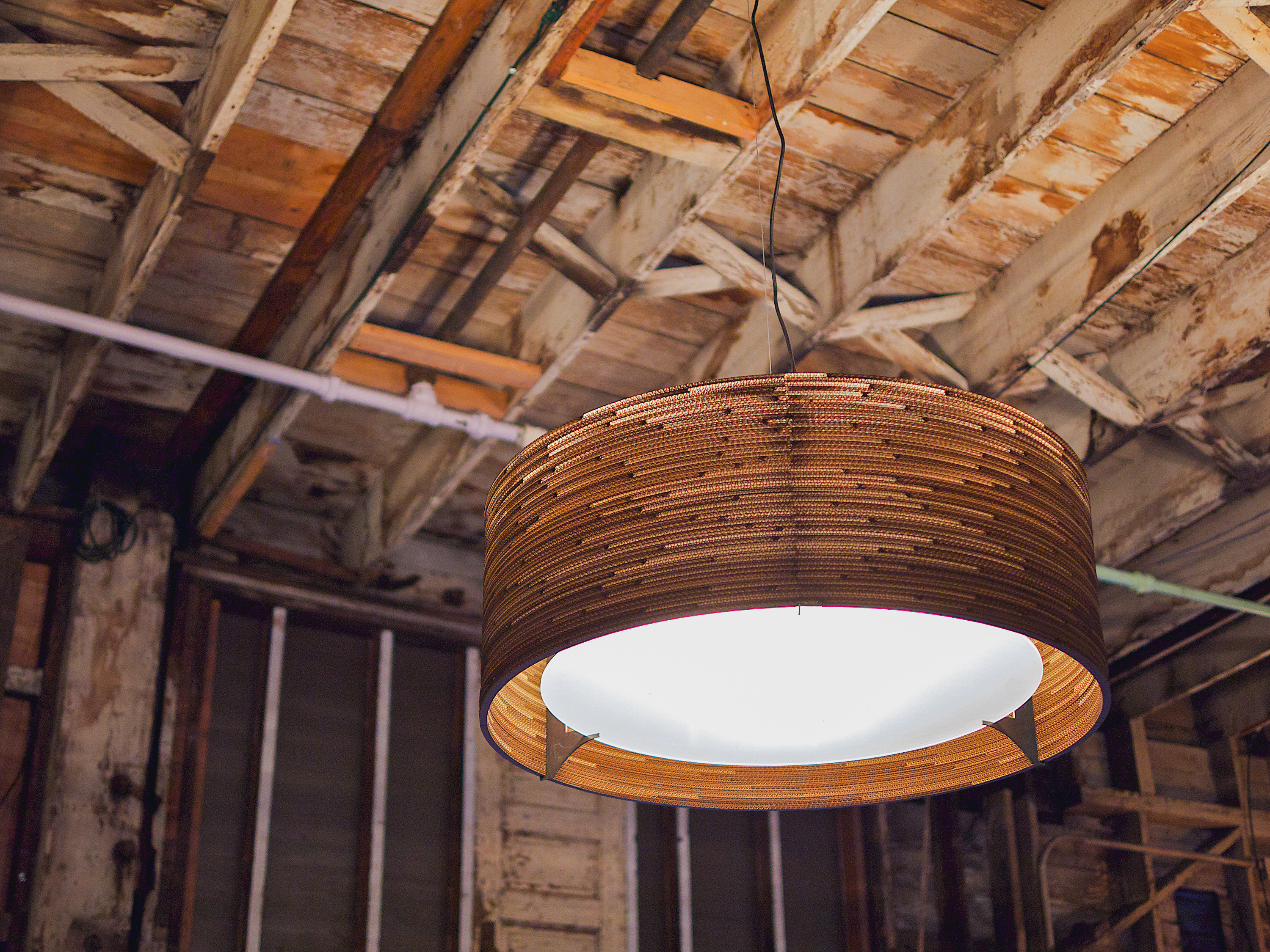 Drum Scraplights Natural Pendant Light by Graypants Pendant Lamps