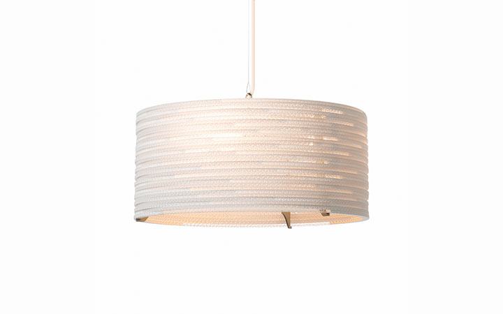 Drum Scraplights White Pendant Light by Graypants Pendant Lamps