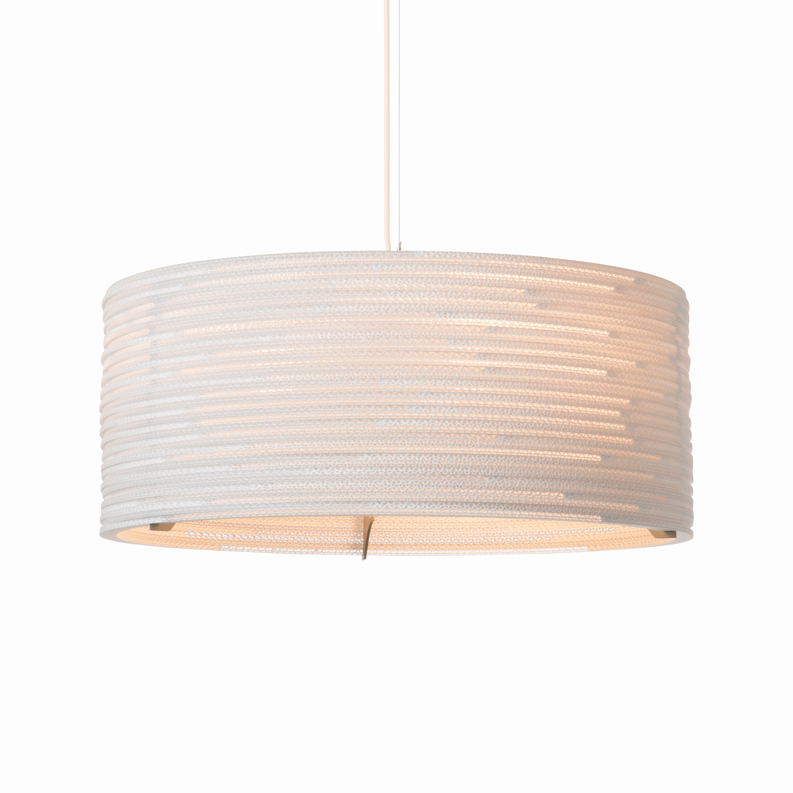 Drum Scraplights White Pendant Light by Graypants Pendant Lamps