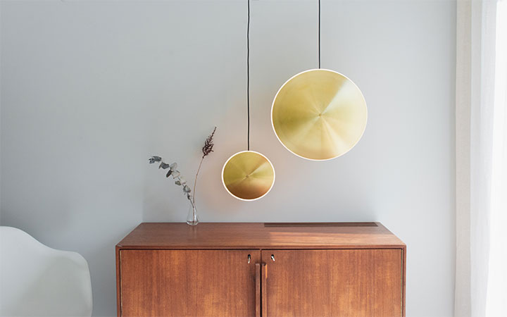 Chrona Vertical Dish Pendant Lamp by Graypants Pendant Lamps