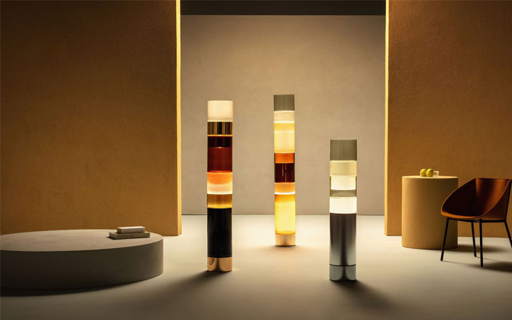 Stacking D Floor Lamp by Leucos Lamps