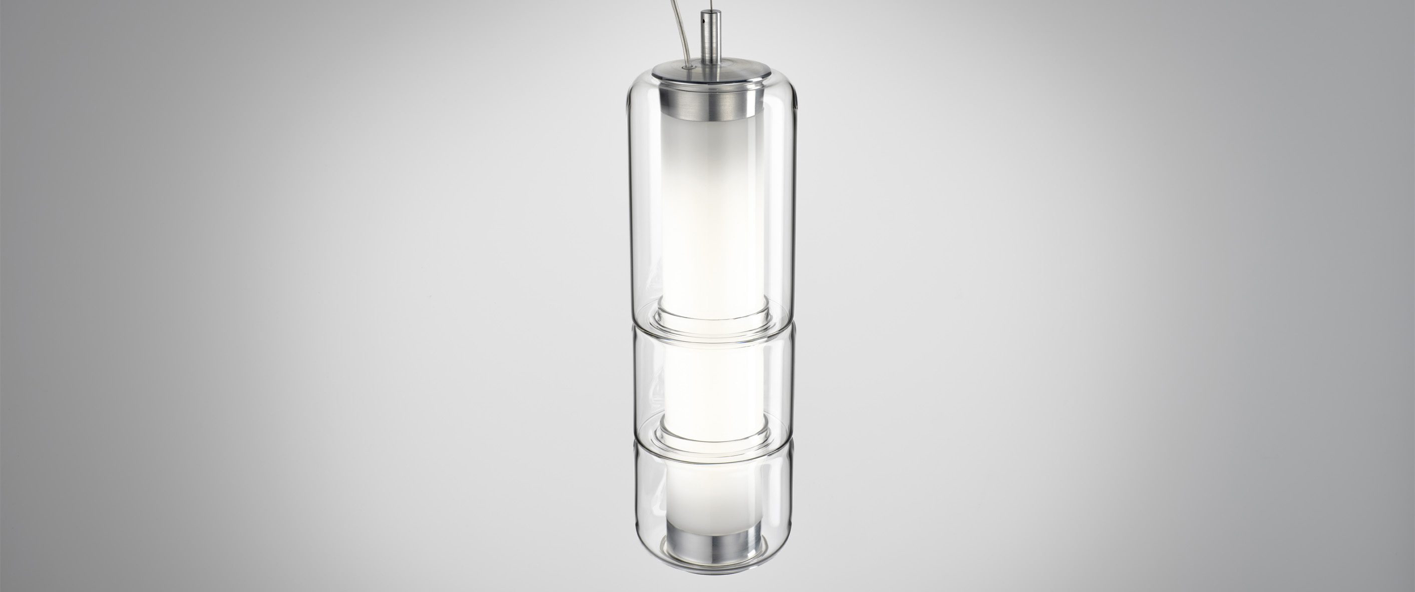 Stacking 60 Vertical Naked Pendant Lamp by Leucos Lamps