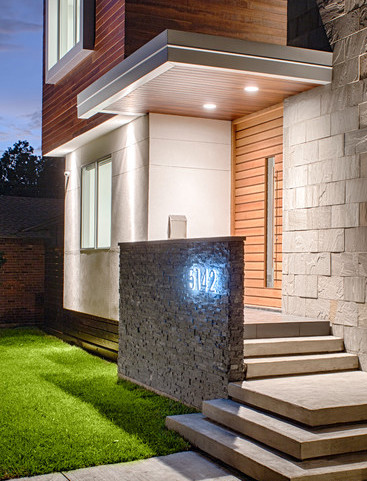 Modern 16" Lighted Led House Numbers by Luxello LED Signage