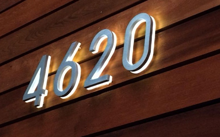 Modern 8" Backlit Led House Numbers by Luxello LED Signage