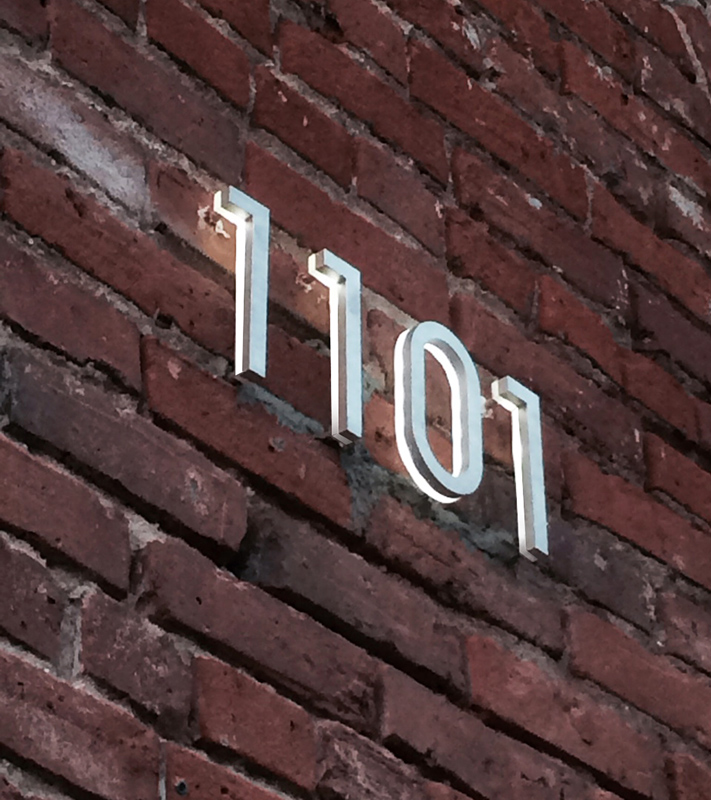 Modern 8" Backlit Led House Numbers by Luxello LED Signage