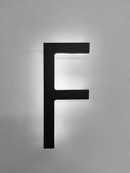 Modern Lighted Address Letters 8" by Luxello LED Signage