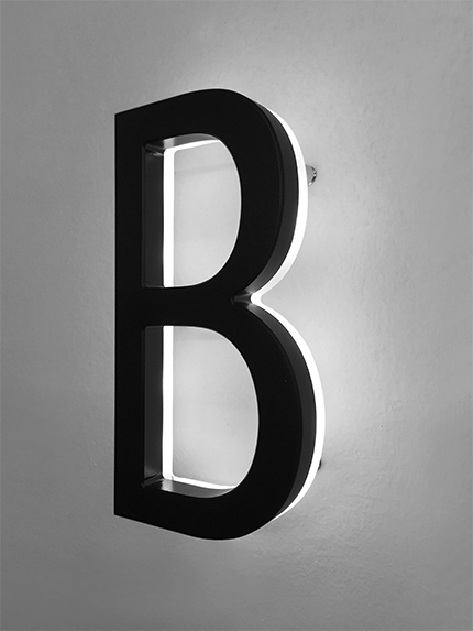 Modern Lighted Address Letters 8" by Luxello LED Signage