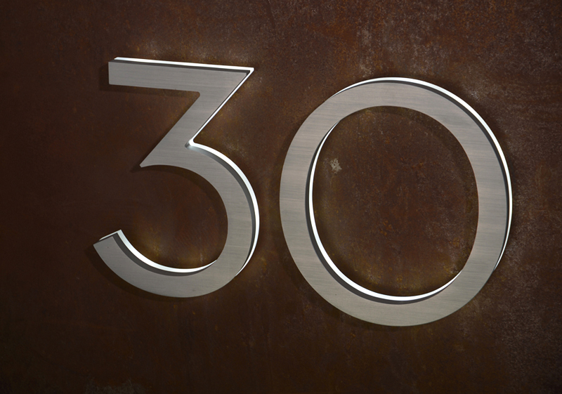 Modern Neutra House Numbers Led Backlit by Luxello LED Signage