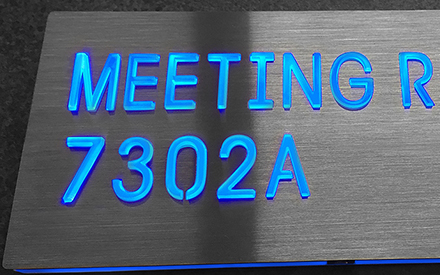 LED Directional Room Signage by Luxello LED Signage