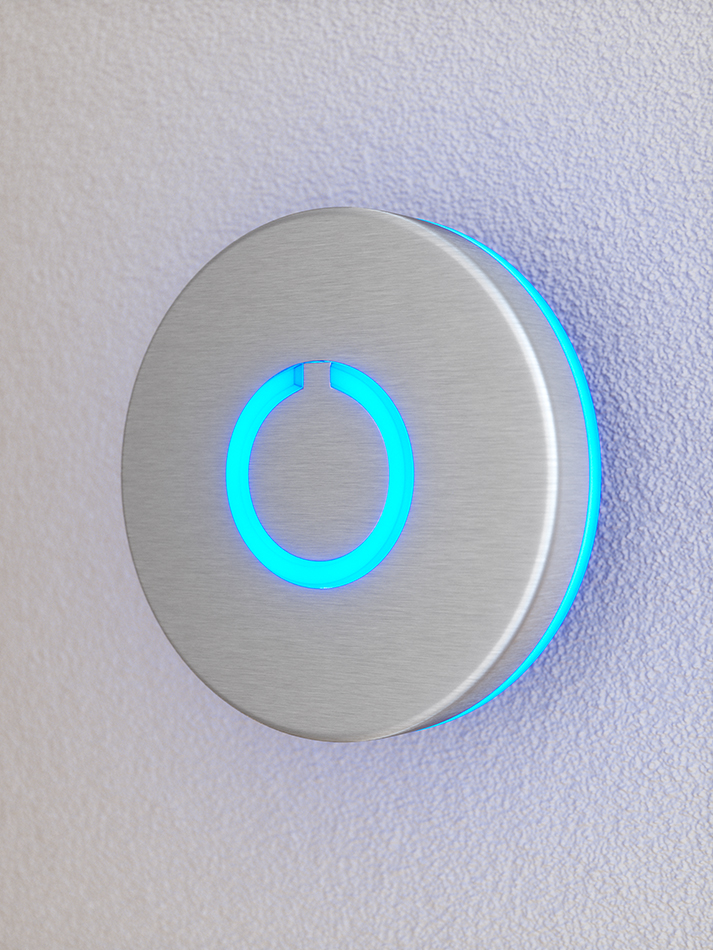 Round Touch Doorbell Silver by Luxello Door Bells
