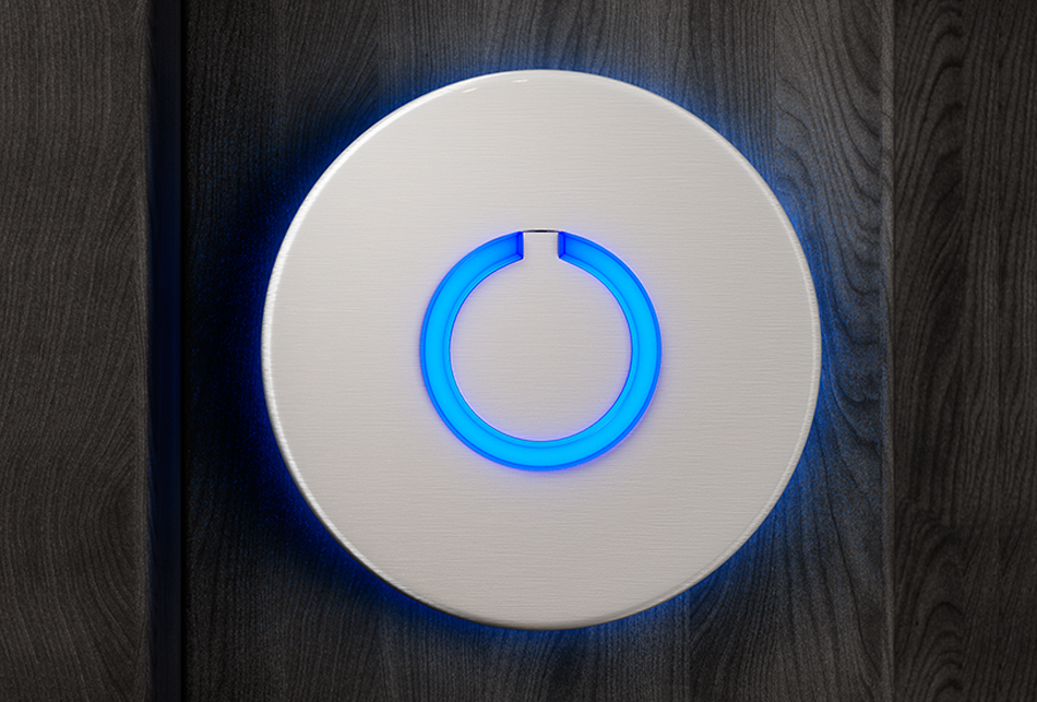 Round Touch Doorbell Silver by Luxello Door Bells