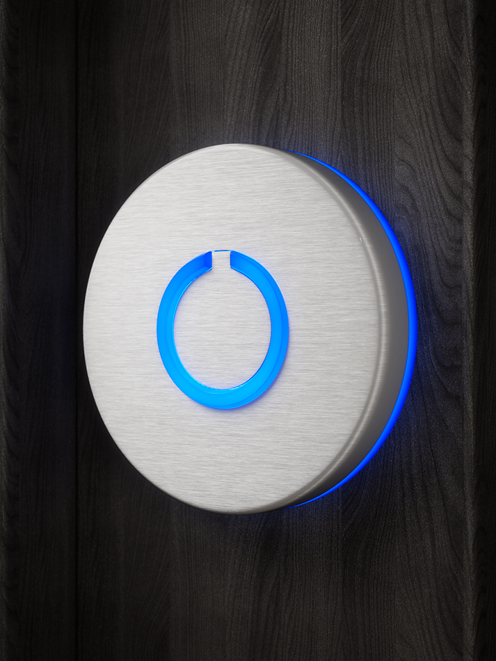 Round Touch Doorbell Silver by Luxello Door Bells
