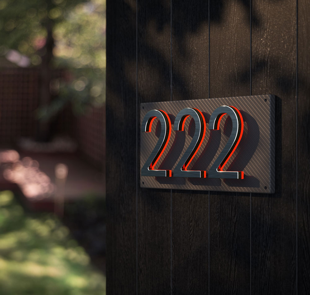 Carbon Fiber Backplate For 8" Numbers by Luxello LED Signage