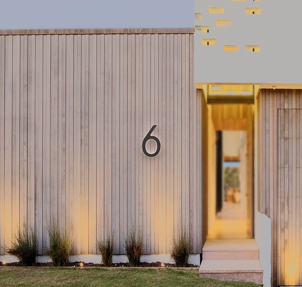 Modern 24" Lighted LED House Numbers by Luxello LED Signage