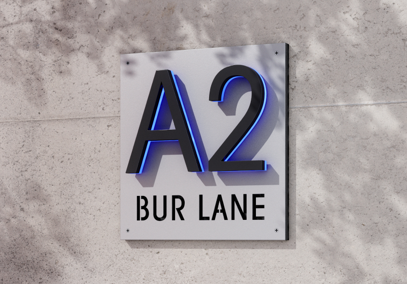 5" Panel Plaque Sign For Address Sign by Luxello LED Signage