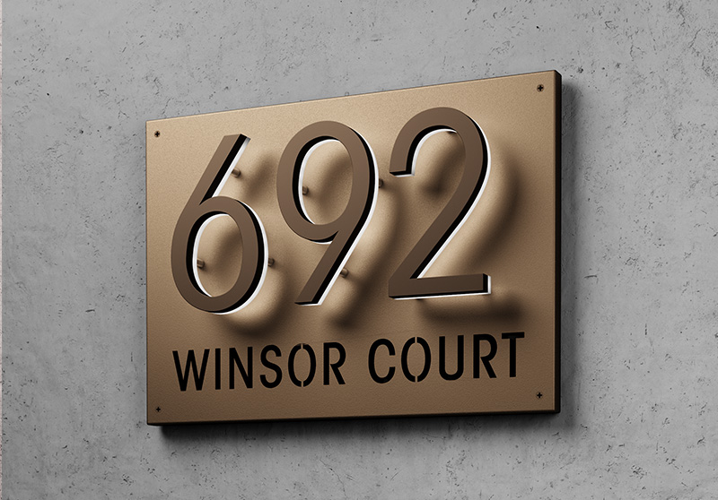 5" Panel Plaque Sign For Address Sign by Luxello LED Signage
