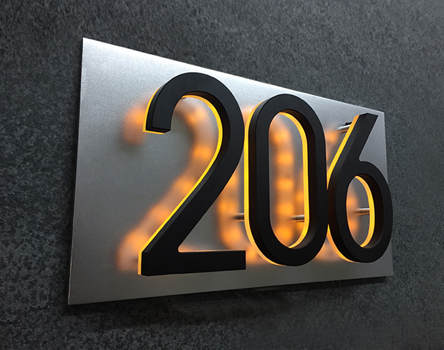 Panel Backplate For 5"Numbers by Luxello LED Signage