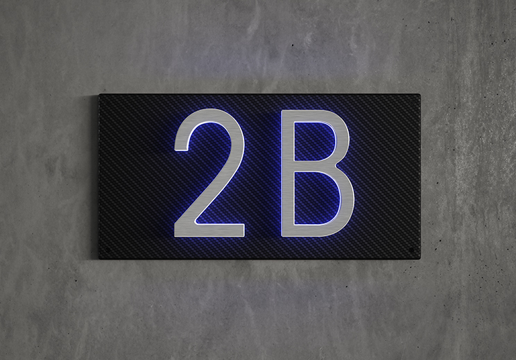 Panel Backplate For 5"Numbers by Luxello LED Signage