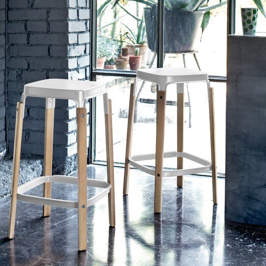 Steel Wood Stool by Magis Stool