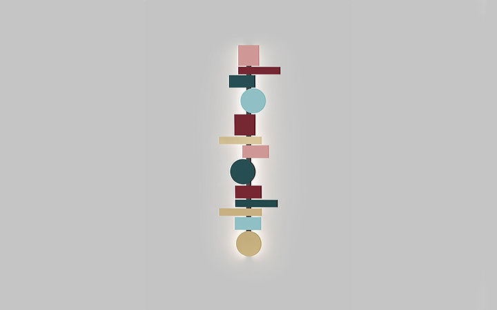 Totem Muticolor Strip Wall Lamp by Pallucco Wall Lamps
