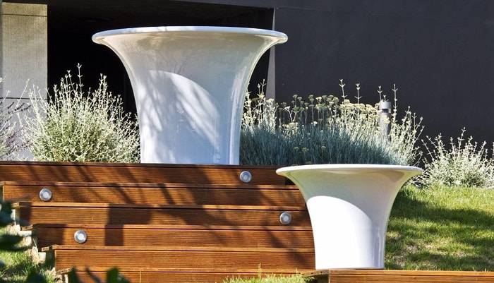Cone Big Outdoor Planters by Serralunga Planters Round