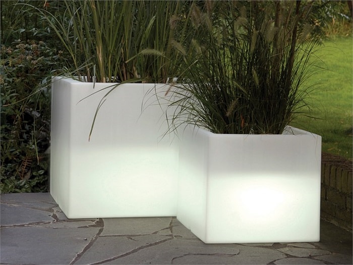 Cubotti Planters Illuminated by Serralunga Planters Illuminated