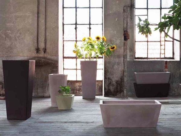 Kabin High Outdoor Planter by Serralunga Planters Square