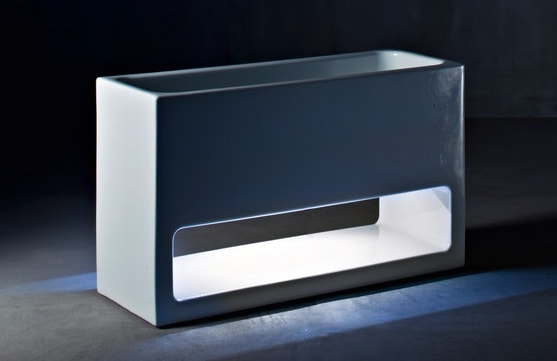 Lluna Planters with LED Light by Serralunga Planters Illuminated