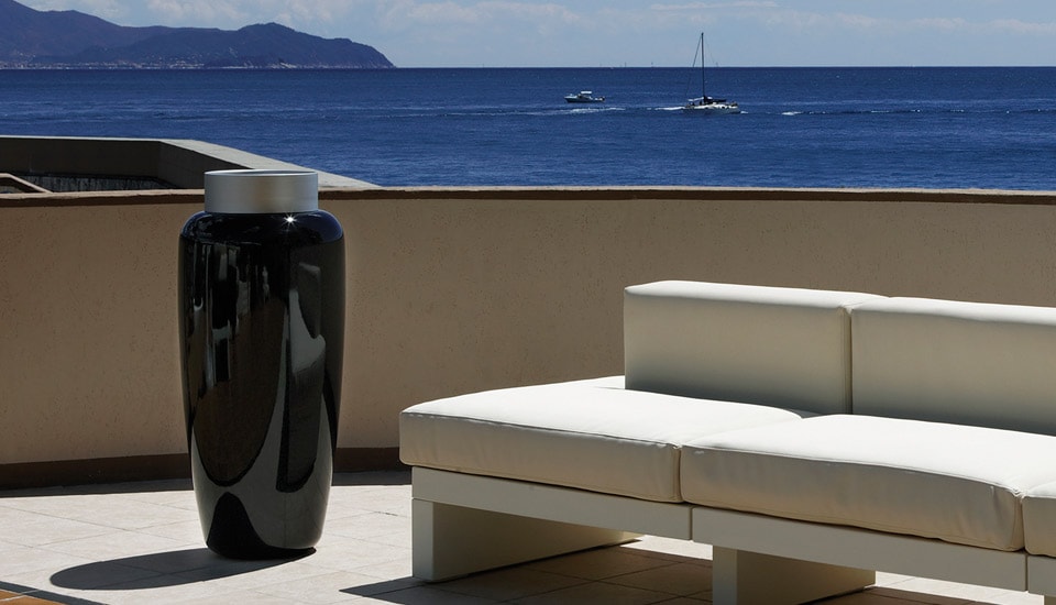 Sevres Outdoor Planters by Serralunga Planters Round