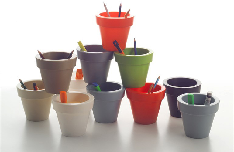 Vase Three Planters by Serralunga Planters Round