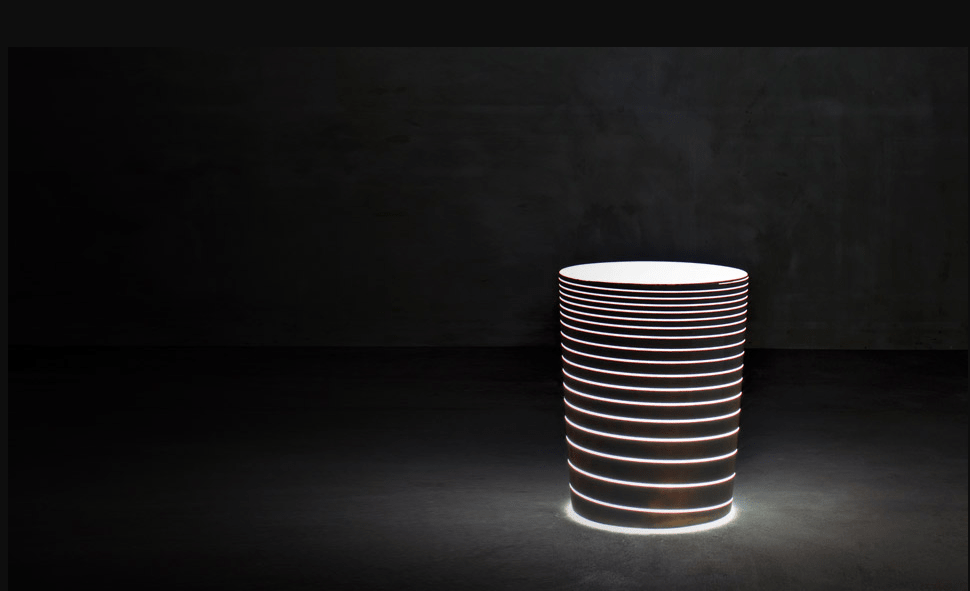 Grand Jane Outdoor Pot with Light by Serralunga Planters Illuminated